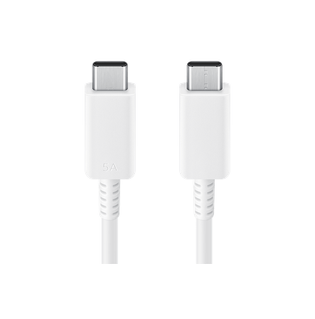 Cable de datos C to C  1.8m | Max 5A| 100W Blanco