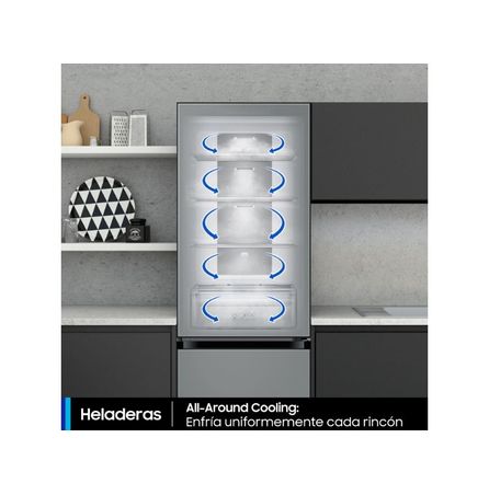 Heladera BESPOKE RB33A3070GB 328LTS Mixed Satin Gray - Beige